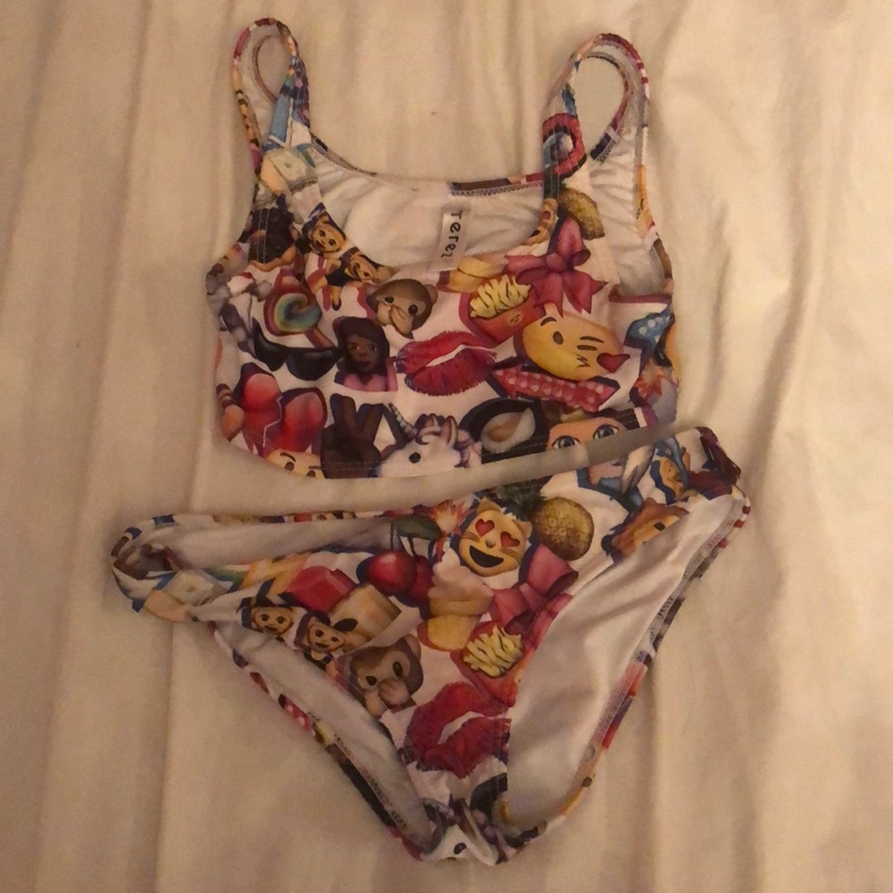 Terez Emoji two piece bathing suit